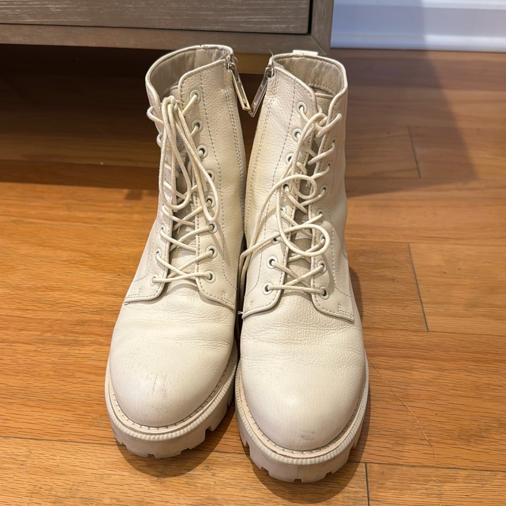 Sam Edelman Ivory Combat Boots